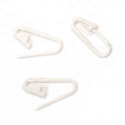 Plastic safety pins 24x9 mm white -50 pieces