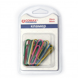 50 mm colored paper clips - 20 pieces