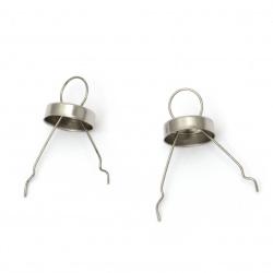 Metal Hanging Tip for Installation in Objects with a Hole / 13x5 mm /   Silver Color - 25 pieces