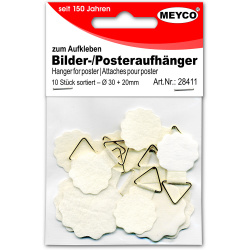 Set of hangers for posters self-adhesive Meyco 20-30 mm -10 pieces