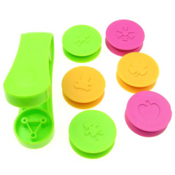 Cold Embossing Kit, 6 Attachments, 3/5 inch 15 mm