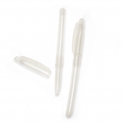 Κενό  στυλό με διαφανές πλαστικό καπάκι 14,5 cm -2 τεμάχια