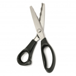 Stainless steel scissors 24x8.5 cm for decoration wavy 18 mm
