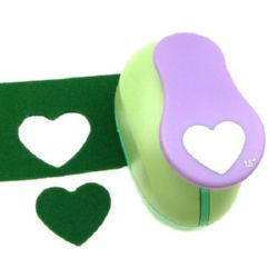 Scrapbook Punch, for cardboard and EVA, Heart, 38mm