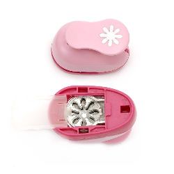 Paper Punch, 25 mm Shape: Flower with 8 petals, for cardboard and EVA, Perfect for DIY Craft and Decoration