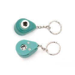 Puncher-keychain / punch / 10 mm pentru carton până la 160 g / m2 trifoi