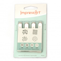 Stamp for relief metal 6x65 mm embossing Stamp ImpressArt graphic pattern -1 piece