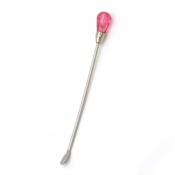 Metal stirrer / spatula 100 mm with nozzle