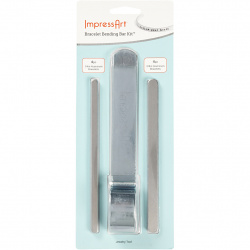 Impressart bending tool set and two sizes of aluminum straps for bracelet 6x150 mm -4 pieces and 100x150 mm -4 pieces