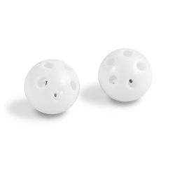 Built-in plastic rattle ball for doll 26 mm Meyco white -2 pieces