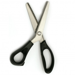 Stainless steel scissors 23.5x8.5 cm for decoration wavy 5 mm