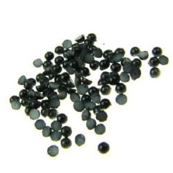 Perla emisferă 1,5x0,75 mm negru -500 bucăți