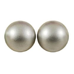 Perla emisferă4x2 mm culoare gri -500 bucăți