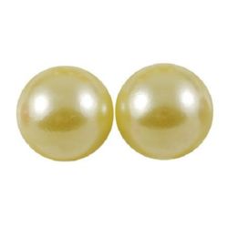 Perla emisferă 4x2 mm culoare galben -500 bucăți