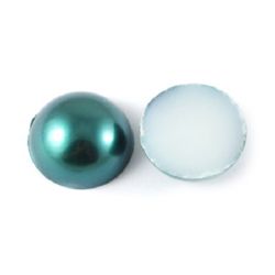 Perla emisferă 20x10 mm verde închis -10 bucăți