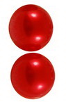 Перли полусфера 4x2 мм цвят червен -500 броя
