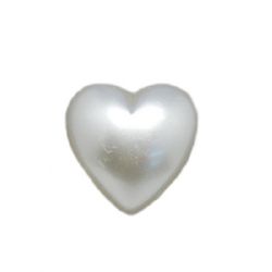 Perla emisferă perlată 6x6x2,5 mm alb -100 bucăți