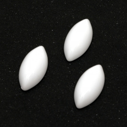 Perla emisferă 20x10x5 mm alb - 20 bucăți