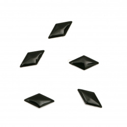 Element metalic romb cu lipici 10x5x1 mm culoare negru - 100 buc