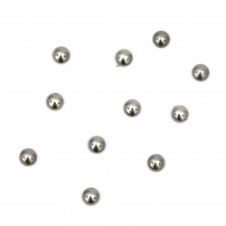 Metal element circle with glue 3x1 mm graphite color - 200 pieces