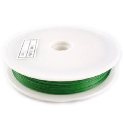 Steel Cord, Jewelry DIY Making 0.38 mm color green -50 meters