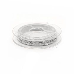 Ατσαλόσυρμα/ ντίζα 0,38 mm λευκό -10 μέτρα/ καρούλι