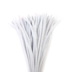 Телени пръчки цвят бял -30 см -10 броя