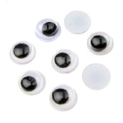 Wiggle Eyes for sewing  DIY Crafts Handmade Accessories 6 mm - 50 pieces