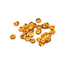 Round Cup Sequins / 6 mm / Gold - 20 grams