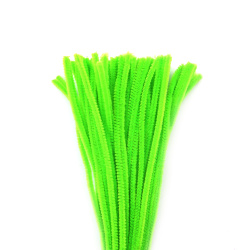Телени пръчки цвят зелен електрик -30 см -10 броя