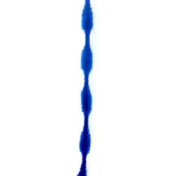 Wire rod with eight reliefs x2.5 cm blue dark -30 cm -10 pieces