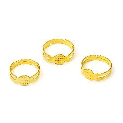 Bază metalică pentru reglarea inelului 18 mm bază 8 mm culoare auriu -10 bucăți
