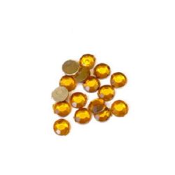 Acrylic stone for gluing a circle 4 mm golden -100 pieces