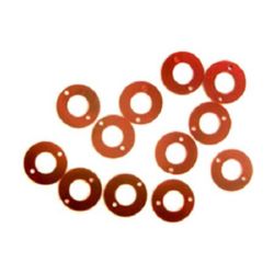Sequins circle beads 12x6 mm red - 20 grams