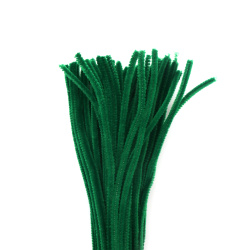Wire rod green dark DIY Crafts Decorating, Children -30 cm -10 pieces