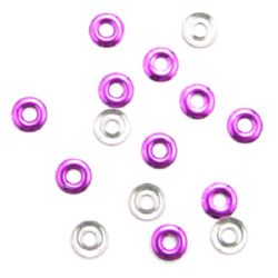 Adhesive element washer 8 mm cyclamen -20 pieces