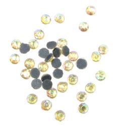 DIY Self-Adhesive Glass Rhinestone, Crystals, Decorations, Clothes, Craft 3 mm rainbow yellow 2 grams ~ 90 pieces