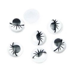 Wiggle Eyes with eyelashes for Decorations, DIY Crafts Handmade Accessories 12 mm,  white - 50 pieces