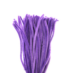 Chenille Wire, DIY Decorating, Kids Crafts, purple light -30 cm -10 pieces