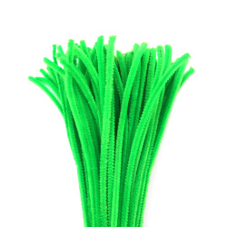 Chenille Wire, DIY Decorating, Kids Crafts, green light -30 cm -10 pieces