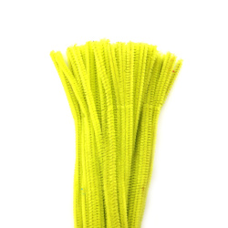 Pipe Cleaners, Chenille Wire, DIY Decorating, Kids Crafts, yellow light-30 cm -10 pieces