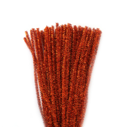 Телени пръчка с ламе цвят мед -30 см -10 броя