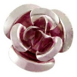 Μεταλλικό τριαντάφυλλο 10x6,5 mm μωβ ανοιχτό-50 τεμάχια