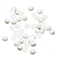 Cabochon Pearls, Half Round for Gluing, DIY, Clothes, Jewellery 4x2 mm champagne -500 pieces