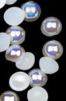 Perla emisferă 4x2 mm culoare alb curcubeu -250 bucăți