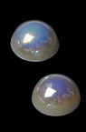 Перли полусфера 8x4 мм цвят бял дъга -100 броя