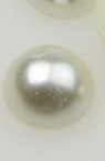 Cabochon Pearls, Half Round for Gluing, DIY, Clothes, Jewellery14x7 mm white -20 pieces