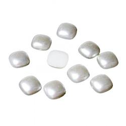 Cabochon Pearl Beads, Half Round for Gluing, DIY, Decoration, Scrapbooking, Decoupage 8x8 mm -50 pieces