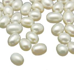 Not Available Online. You can also buy at EM ART stores and at 0884400631 Natural pearl 5~6x4.5~5 mm hole 0.8 mm grade AAA white - 4 pieces