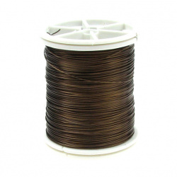 Copper wire 0.4 mm brown dark ~ 26 meters